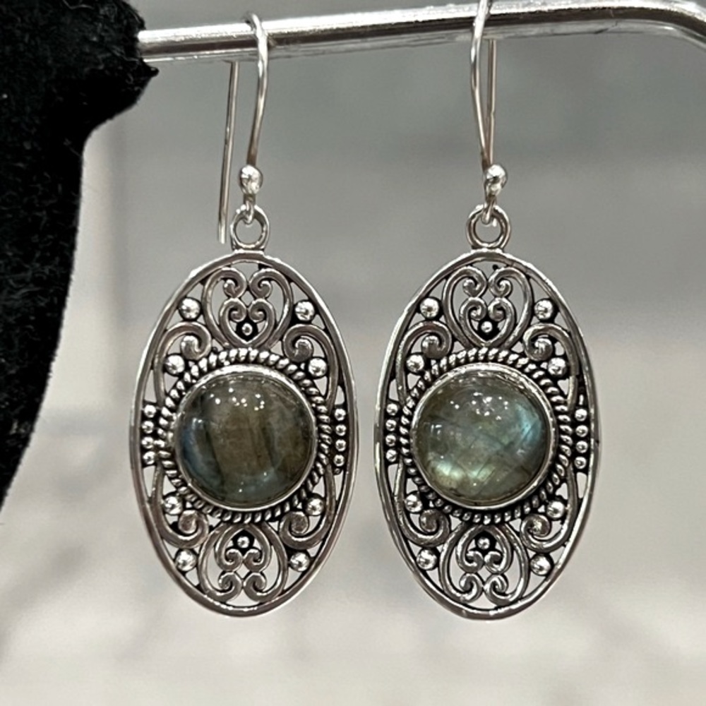 Malagasy Labradorite Sterling Silver Dangle Earrings